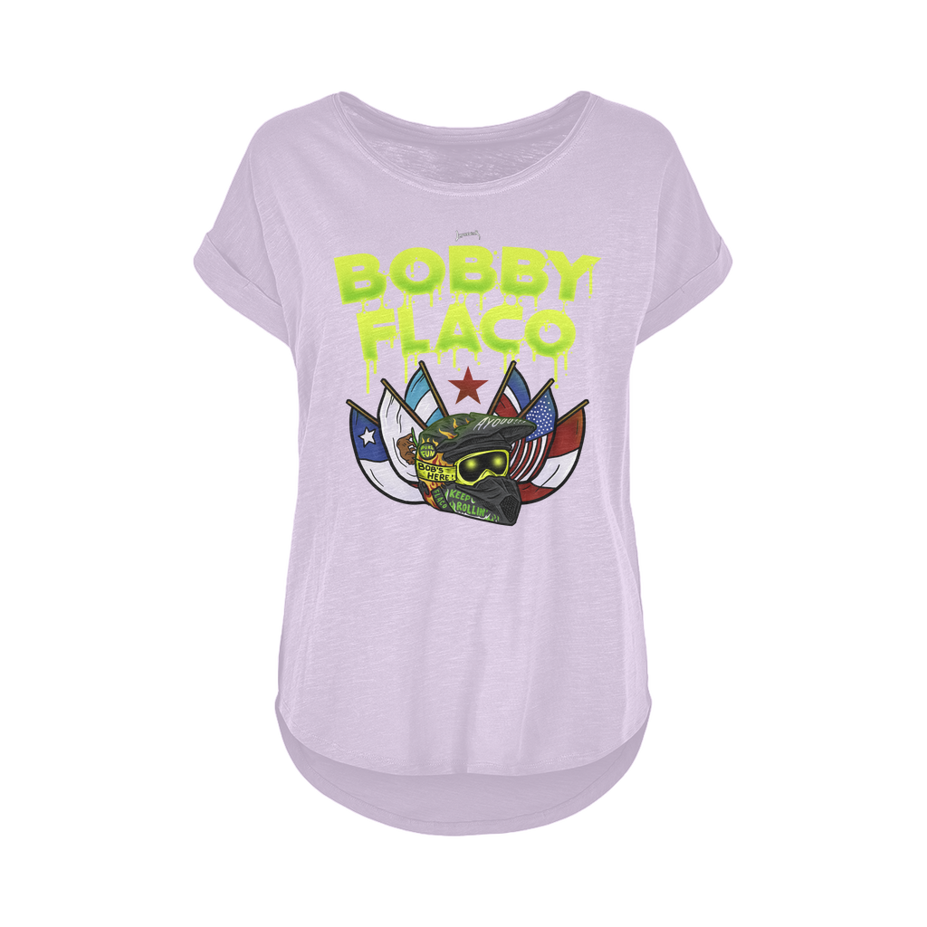 Bobby Flaco (USA) "World Tour" Women's Long Slub T-Shirt XS-5XL