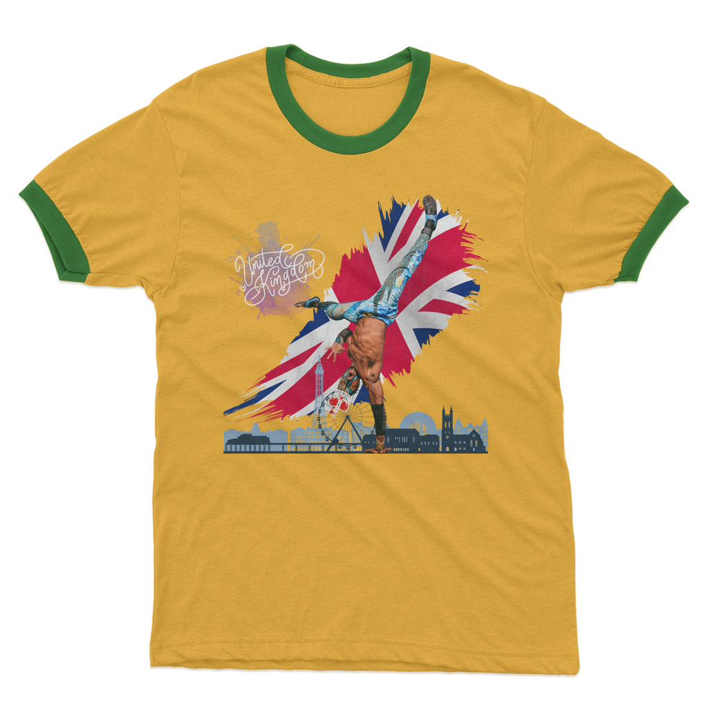 "Van Go to UK" - Aerial Van Go Ringer Tee