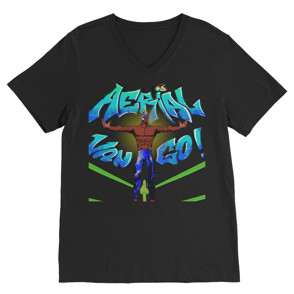 "Art Redeemer" - Aerial Van Go (USA) V Neck Tee