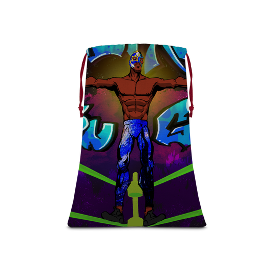 "Art Redeemer" - Aerial Van Go (USA) Drawstring Bag