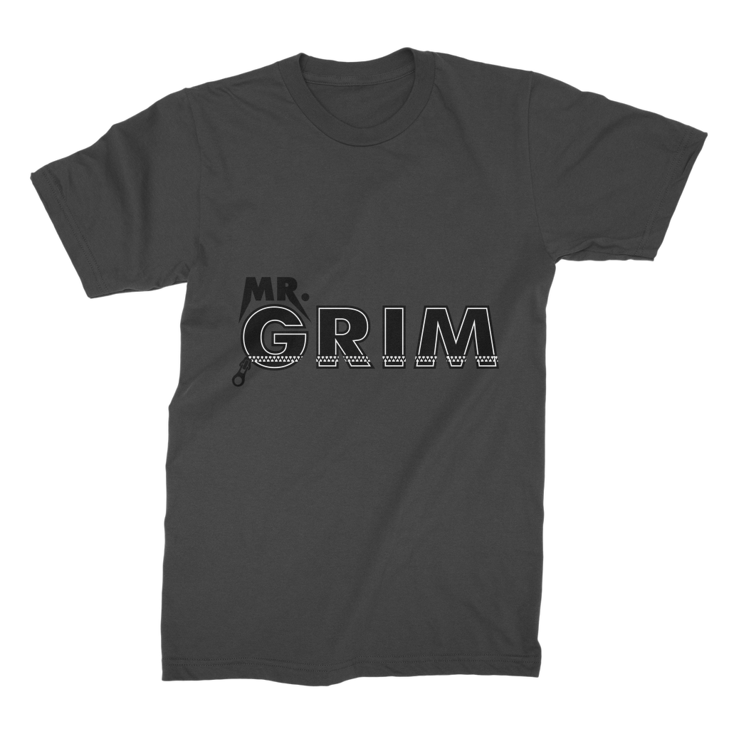 MR. Grim "Zipped Up" Premium Jersey Adult T-Shirt