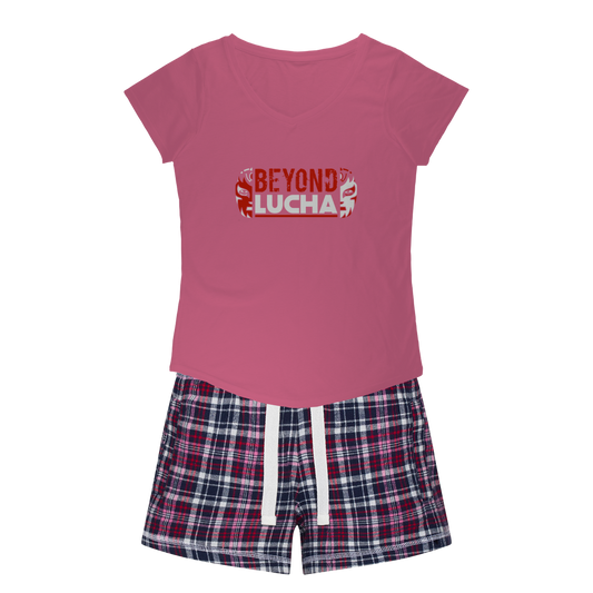 Beyond Lucha Women's Pajamas w/ Flannel Shorts
