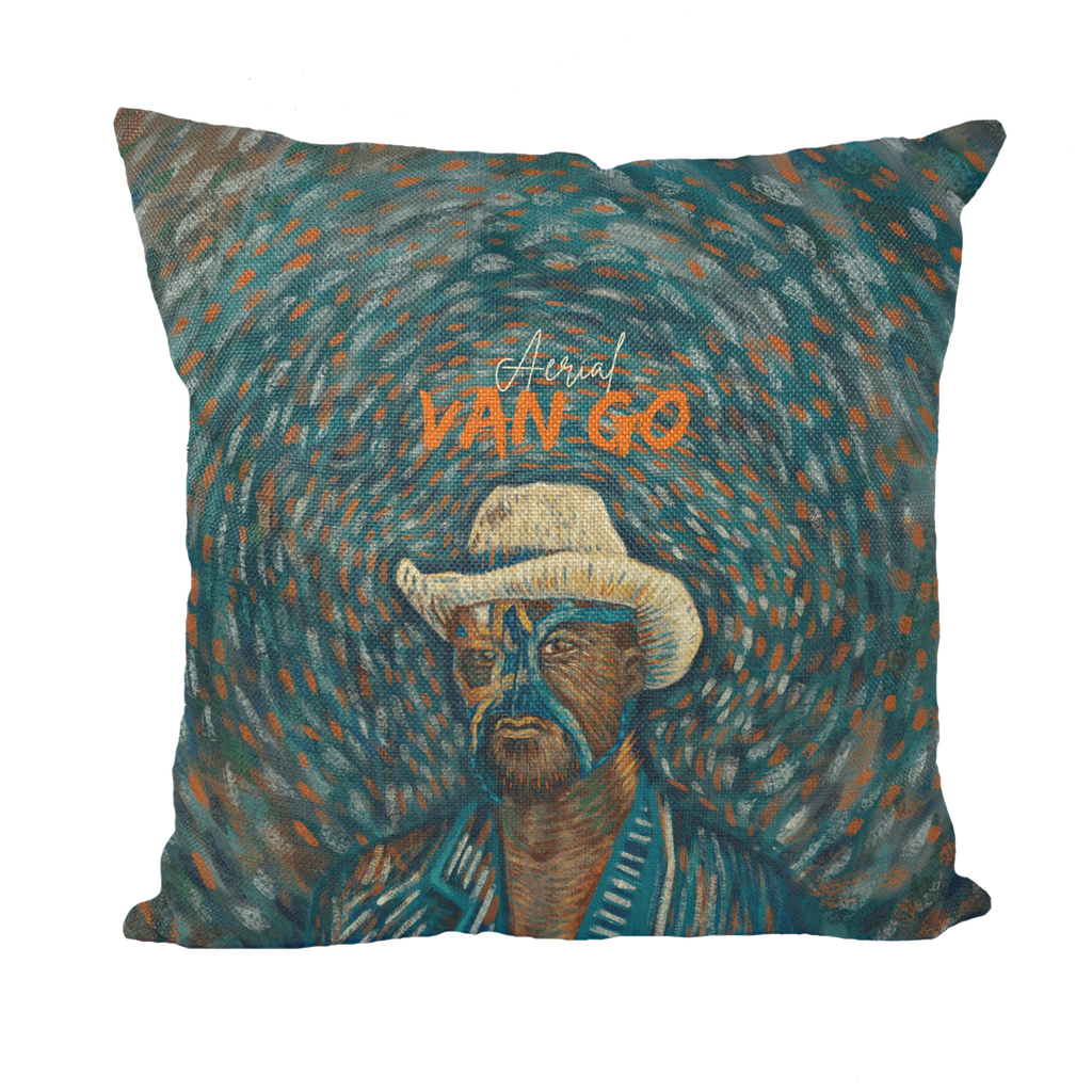 "Self Portrait" - Aerial Van Go (USA) Throw Pillow with Insert