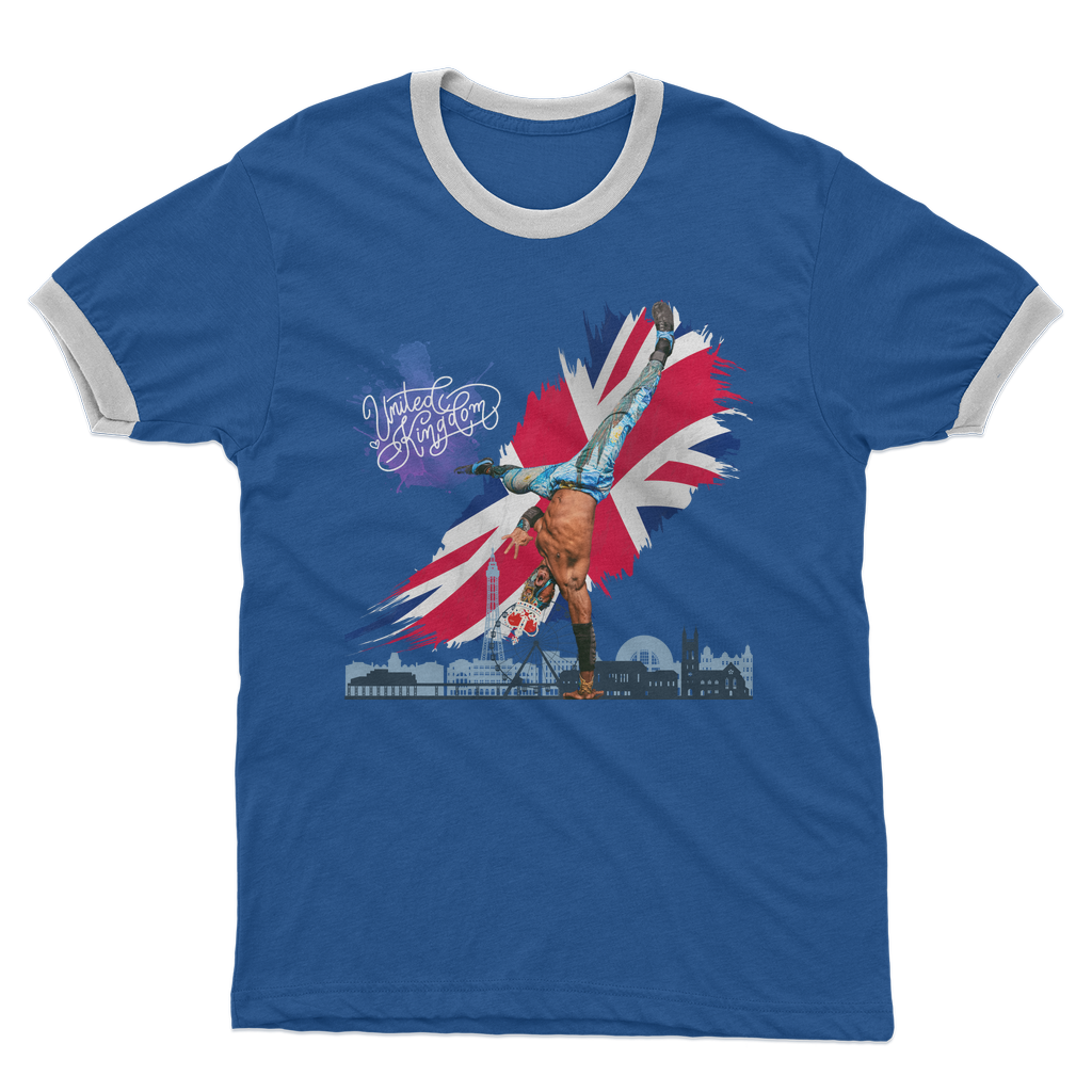 "Van Go to UK" - Aerial Van Go Ringer Tee