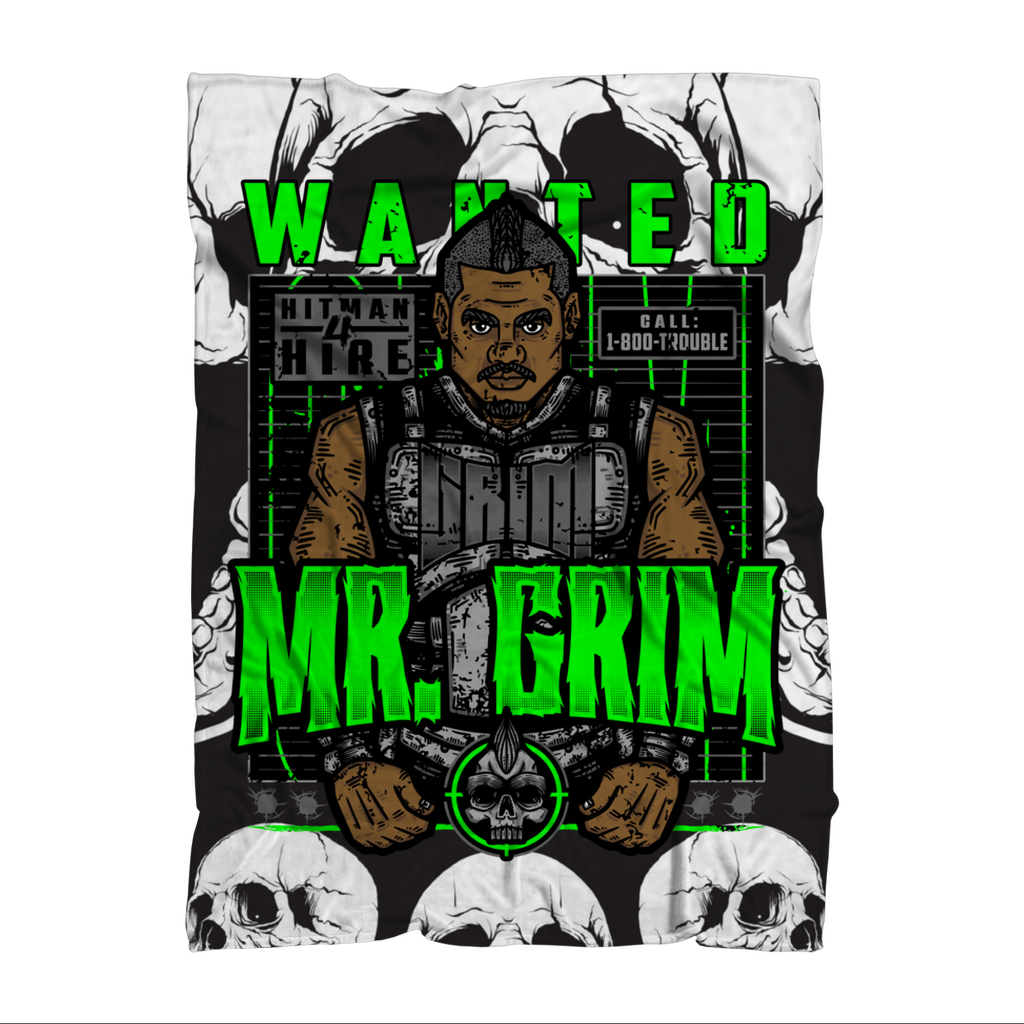 MR. Grim "Wanted" Throw Blanket