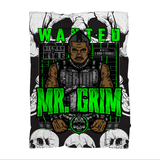 MR. Grim "Wanted" Throw Blanket