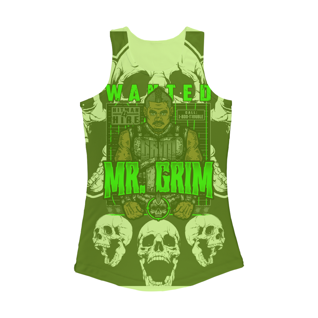 MR. Grim "Wanted" Women's Activewear Tank Top