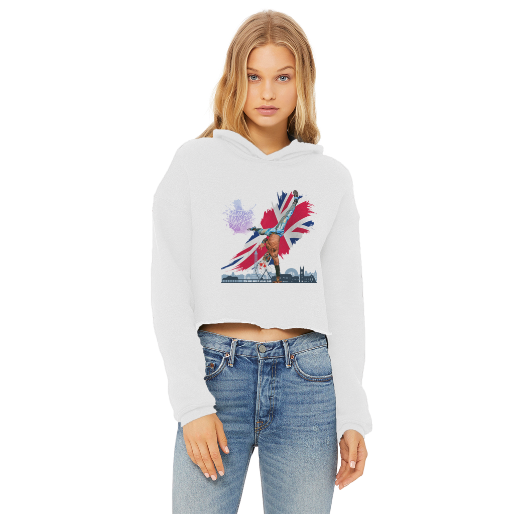 "Van Go to UK" - Aerial Van Go Women's Wear Crop Top Hoodie