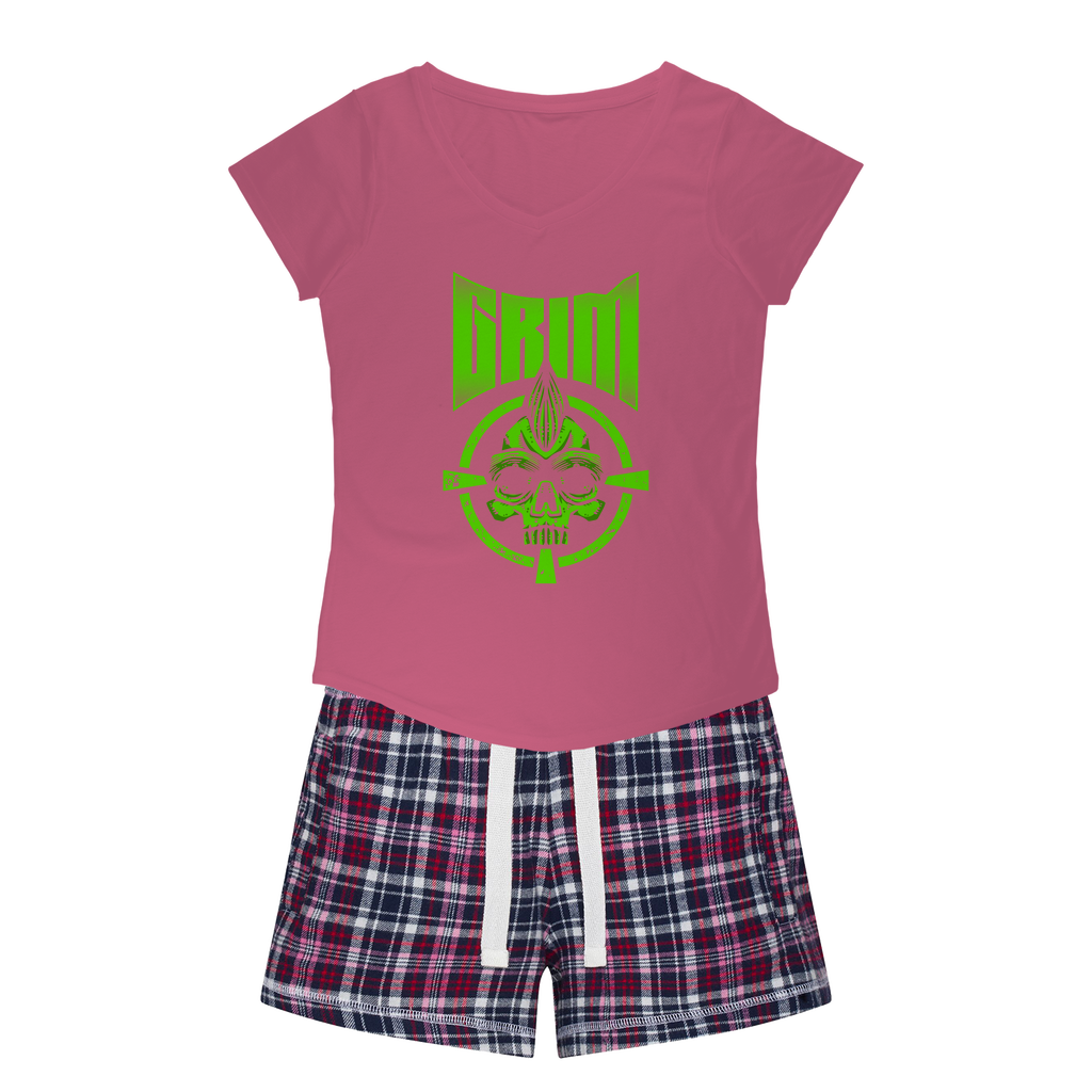 Mr. Grim "Target" Women's Pajamas w/ Flannel Shorts