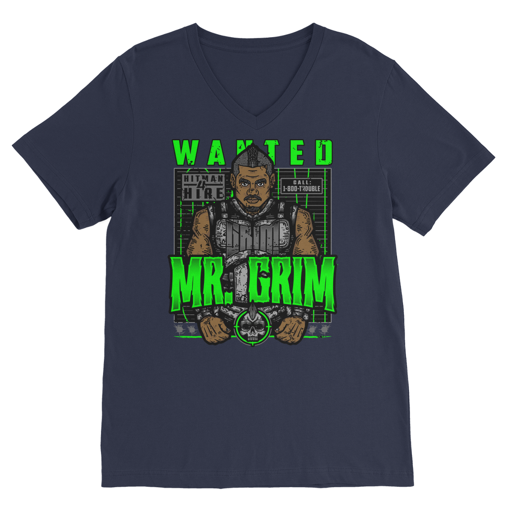 MR. Grim "Wanted" Unisex V Neck Tee