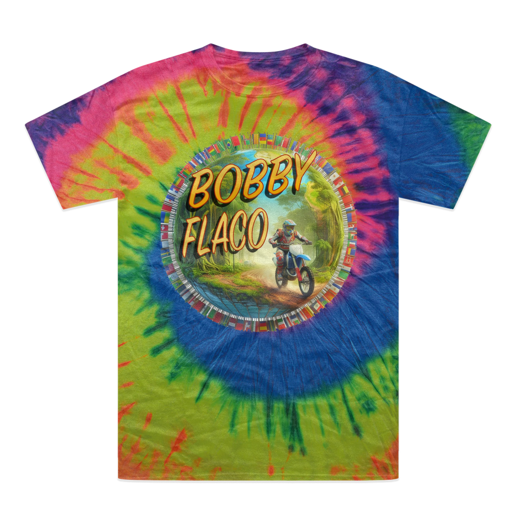 "Bike the World" Bobby Flaco - USaA Tie-Dye T-Shirt