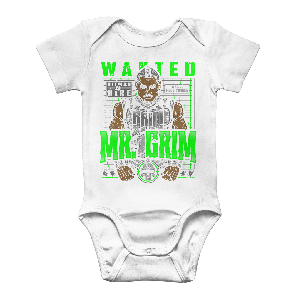 MR. Grim "Wanted" Baby Onesie