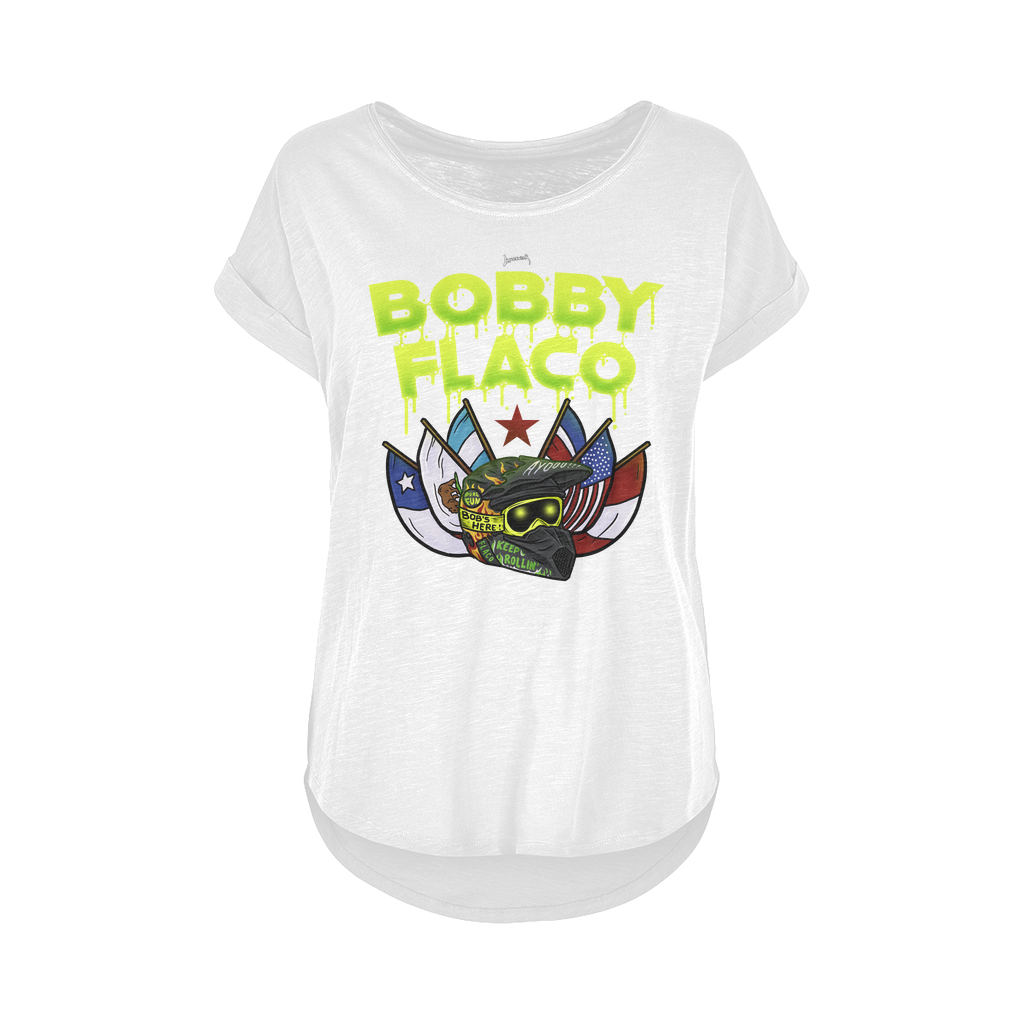 Bobby Flaco (USA) "World Tour" Women's Long Slub T-Shirt XS-5XL