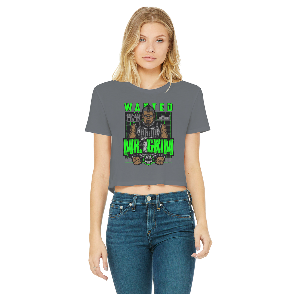 MR. Grim "Wanted" Women's Wear Crop Top