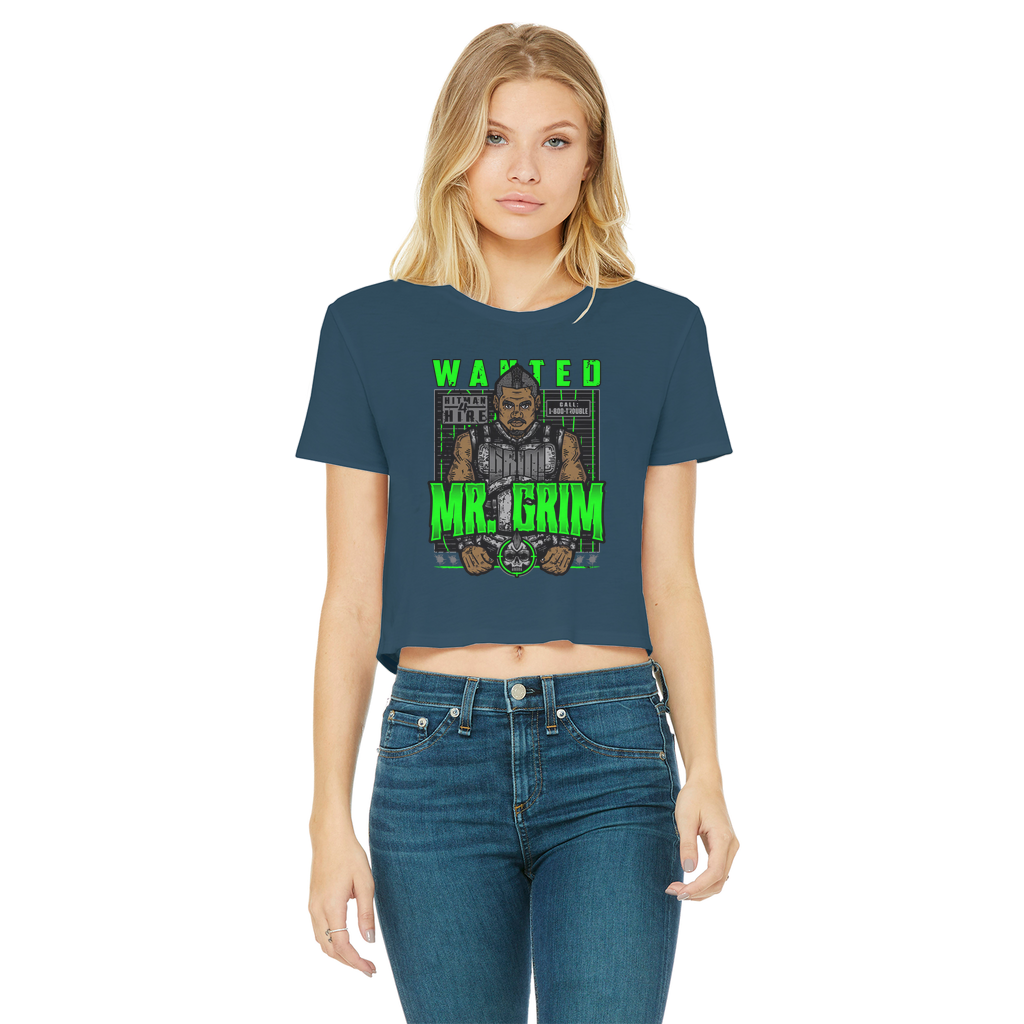 MR. Grim "Wanted" Women's Wear Crop Top