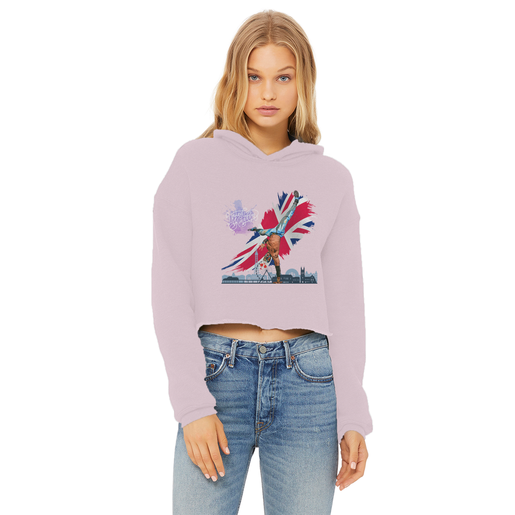 "Van Go to UK" - Aerial Van Go Women's Wear Crop Top Hoodie