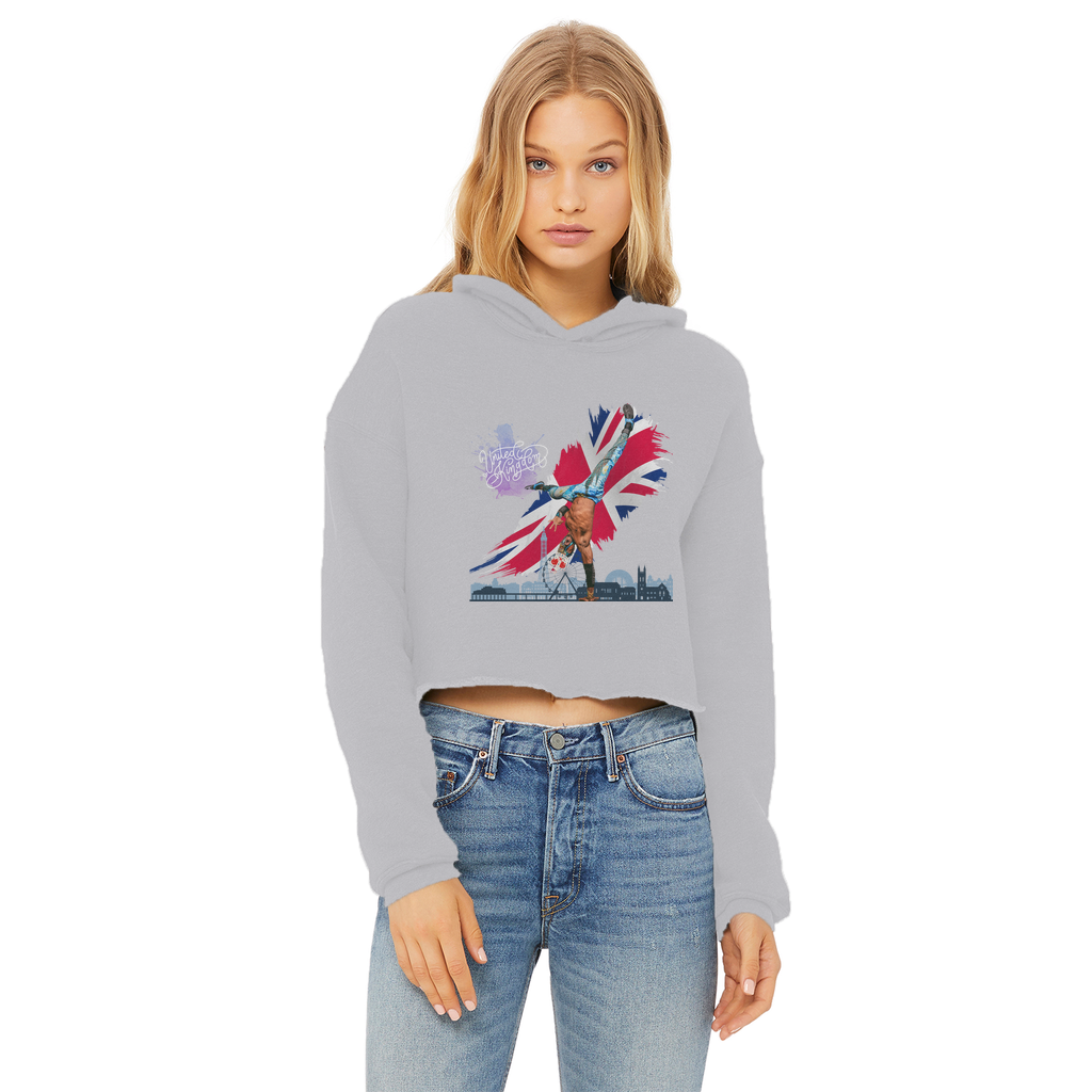 "Van Go to UK" - Aerial Van Go Women's Wear Crop Top Hoodie