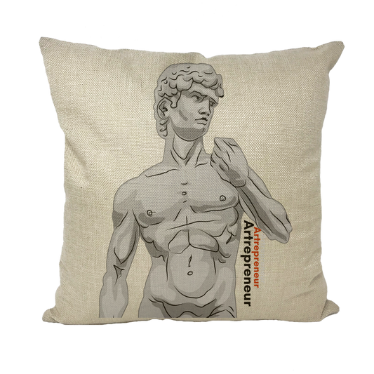 Aerial Van Go "Artrepreneur" (USA) Throw Pillow
