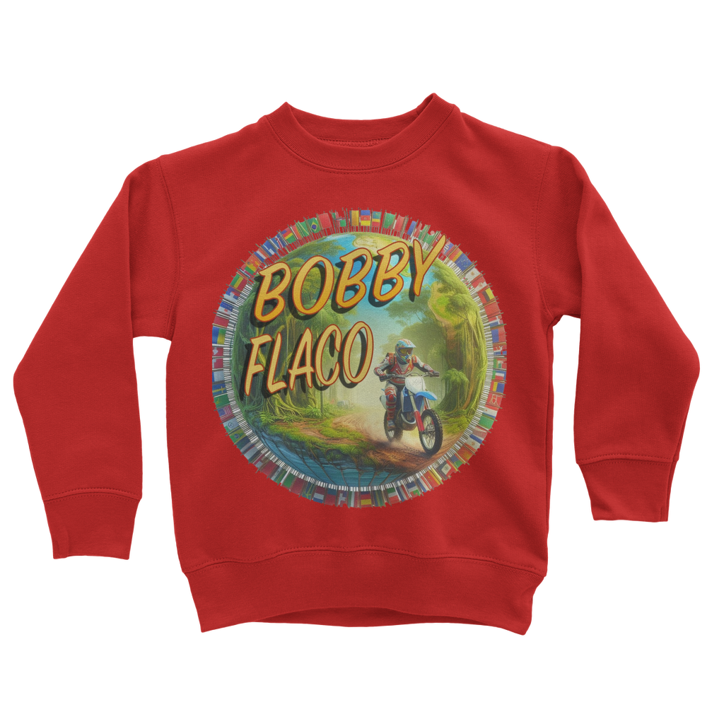 "Bike the World" Bobby Flaco - USaA Youthwear Sweatshirt