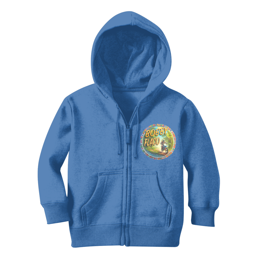 "Bike the World" Bobby Flaco - USaA Youthwear Zip Hoodie