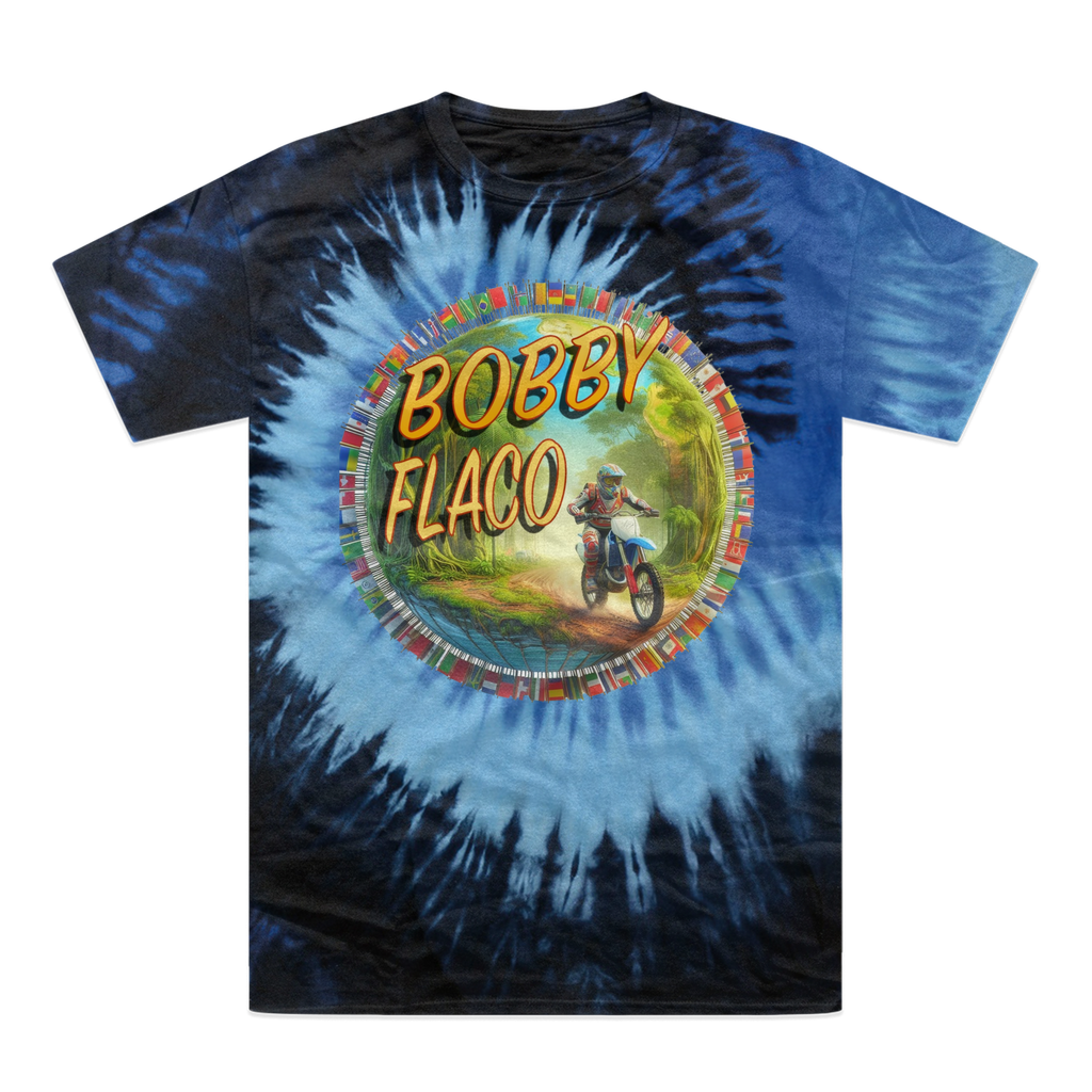 "Bike the World" Bobby Flaco - USaA Tie-Dye T-Shirt