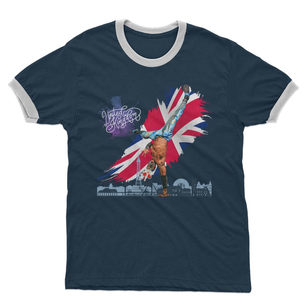 "Van Go to UK" - Aerial Van Go Ringer Tee