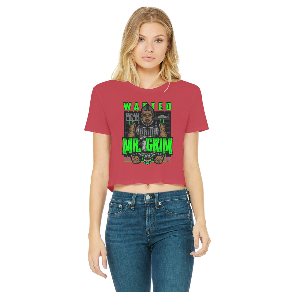 MR. Grim "Wanted" Women's Wear Crop Top