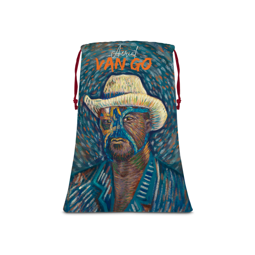 "Self Portrait" - Aerial Van Go (USA) Drawstring Bag