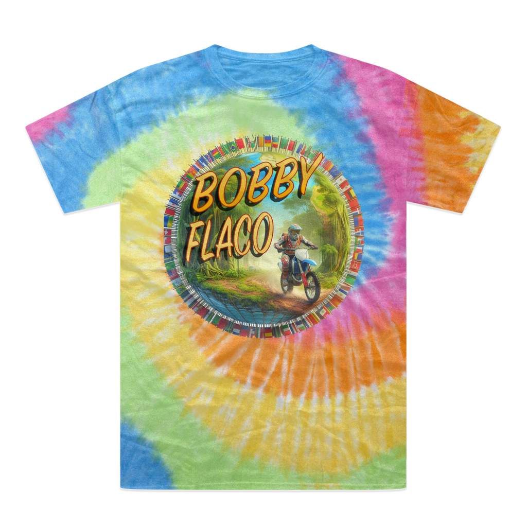 "Bike the World" Bobby Flaco - USaA Tie-Dye T-Shirt