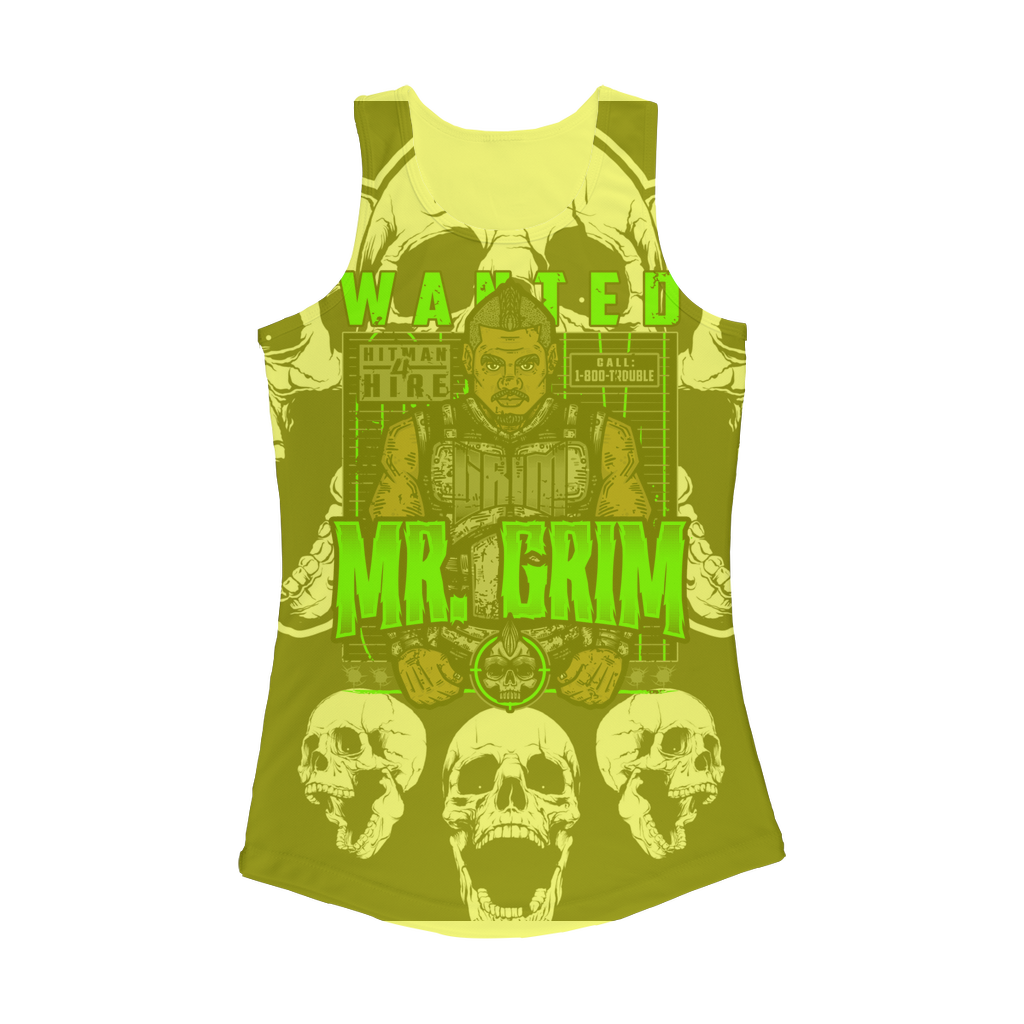 MR. Grim "Wanted" Women's Activewear Tank Top