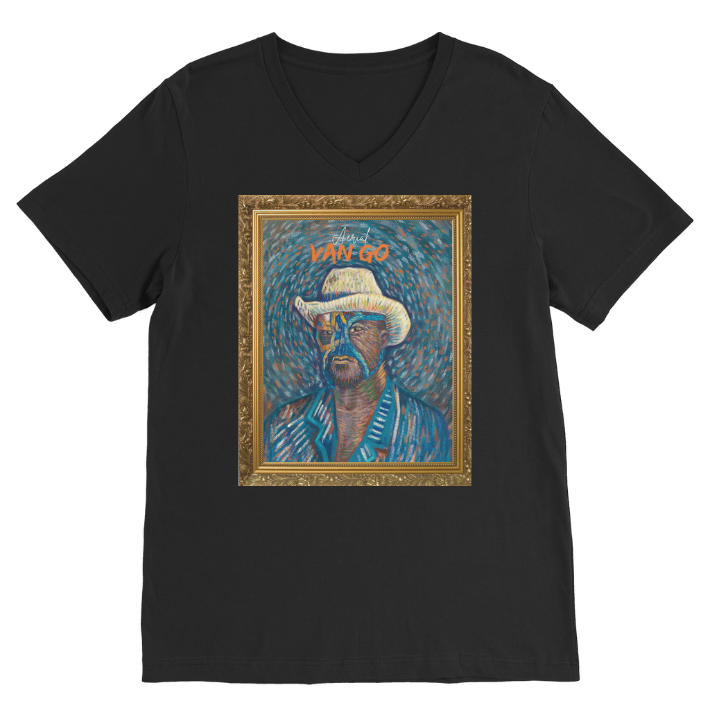 "Self Portrait" - Aerial Van Go (USA) V Neck Tee