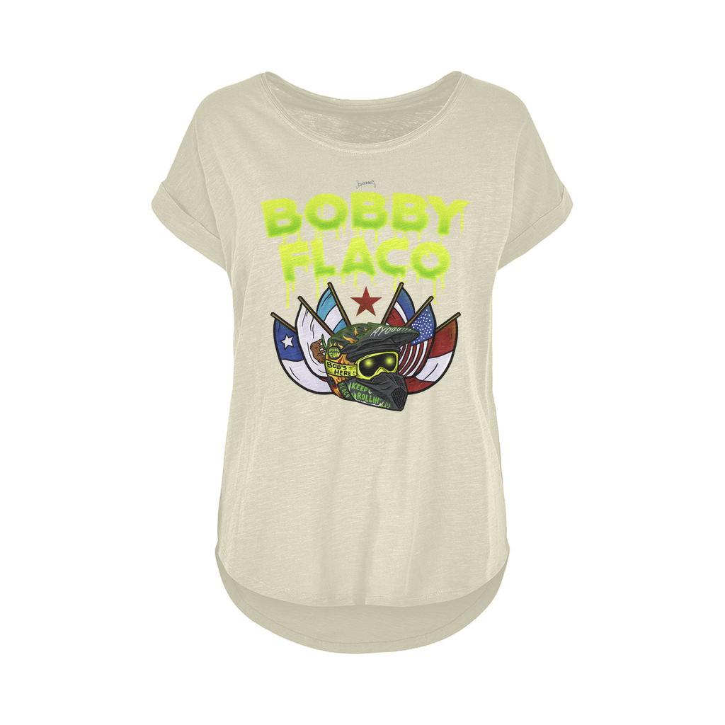 Bobby Flaco (USA) "World Tour" Women's Long Slub T-Shirt XS-5XL