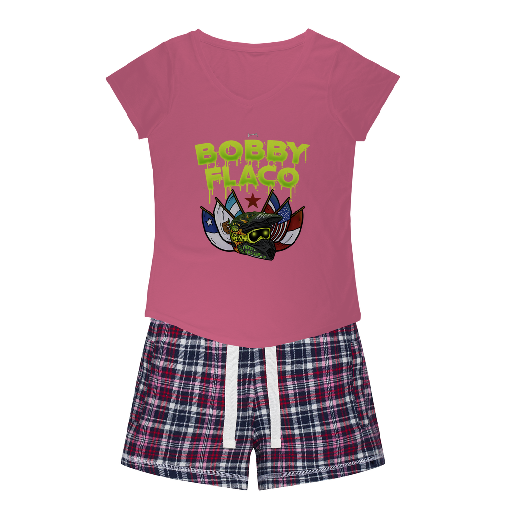 Bobby Flaco (USA) "World Tour" Women's Pajamas w/ Flannel Shorts