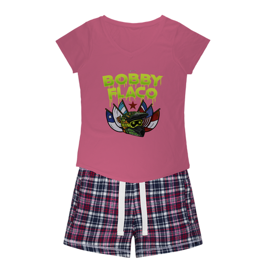 Bobby Flaco (USA) "World Tour" Women's Pajamas w/ Flannel Shorts