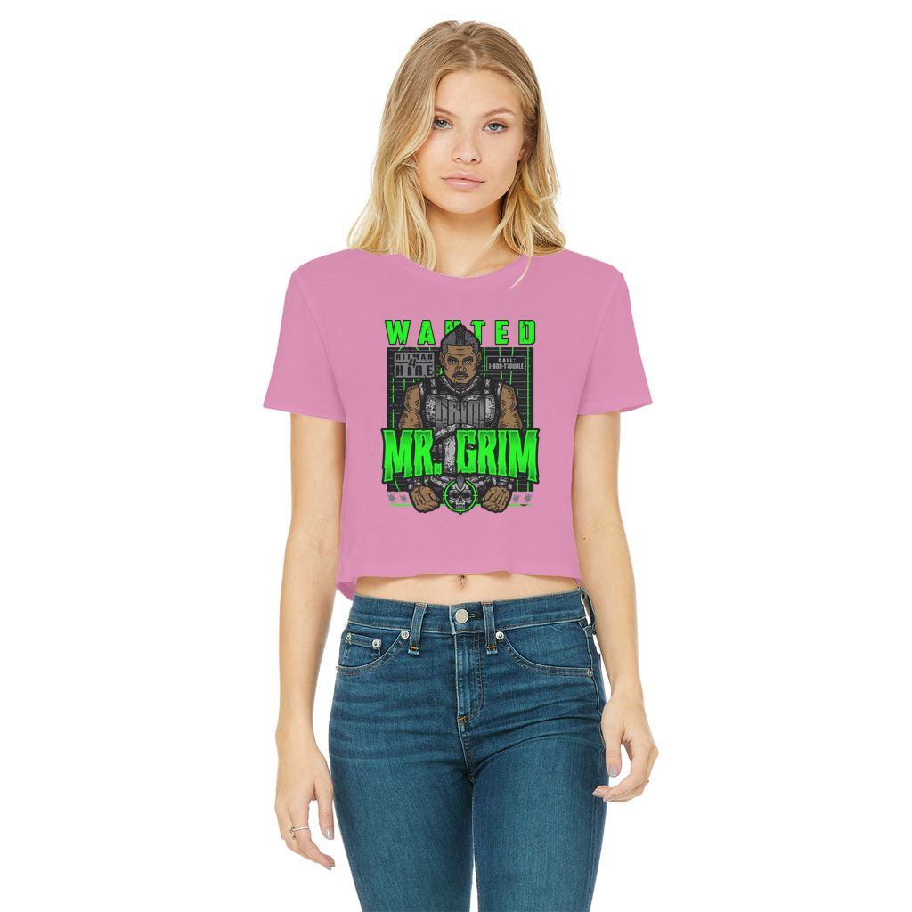 MR. Grim "Wanted" Women's Wear Crop Top