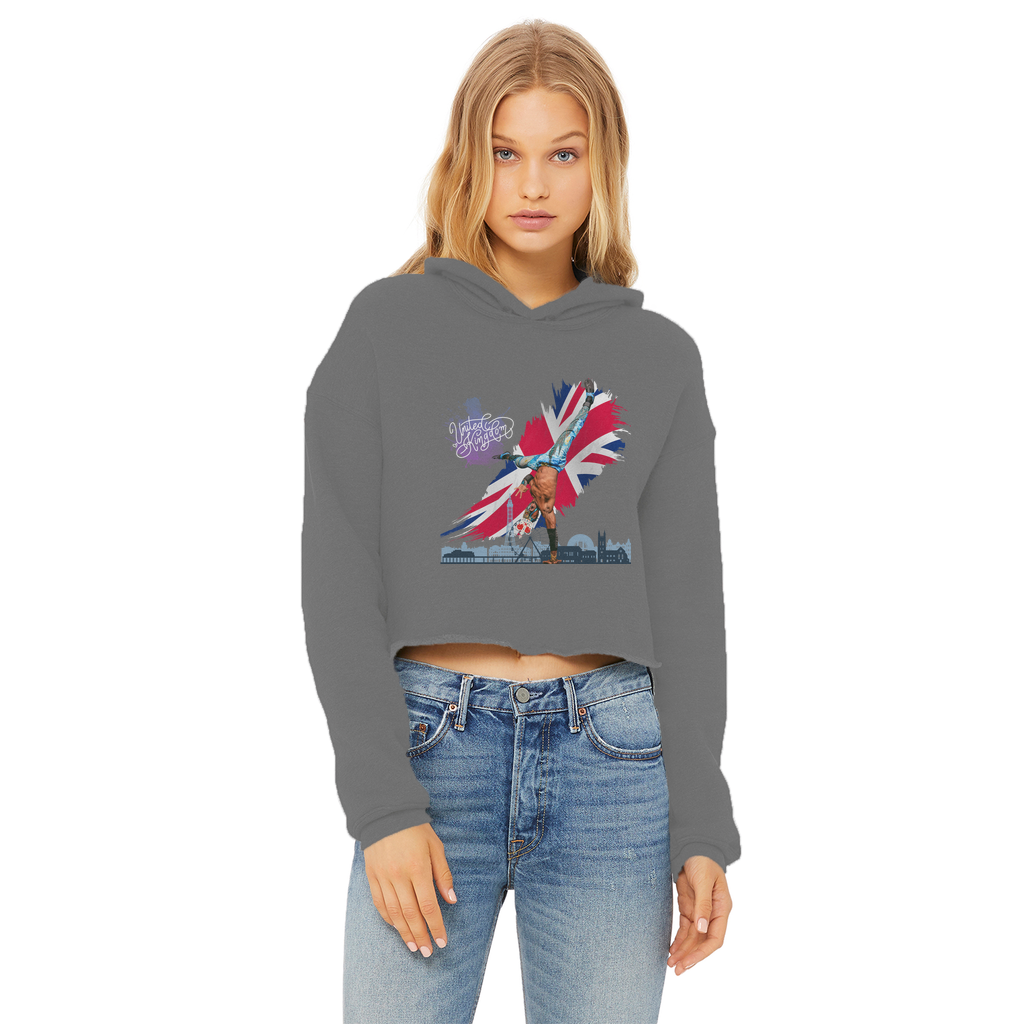 "Van Go to UK" - Aerial Van Go Women's Wear Crop Top Hoodie