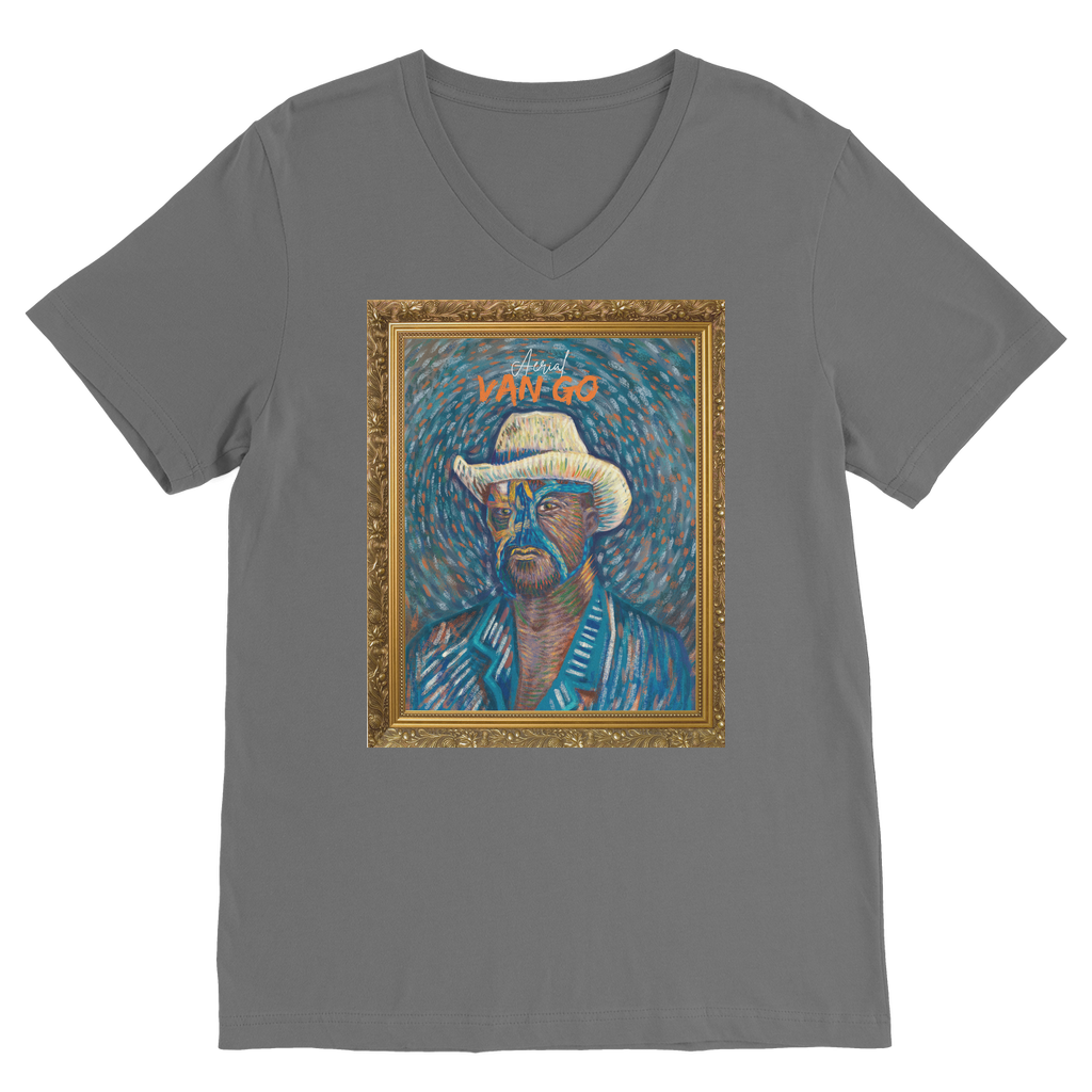 "Self Portrait" - Aerial Van Go (USA) V Neck Tee