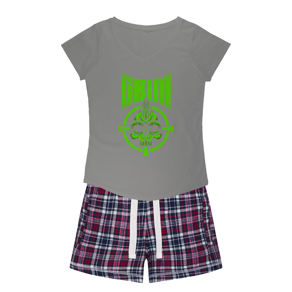 Mr. Grim "Target" Women's Pajamas w/ Flannel Shorts