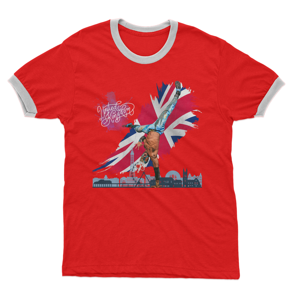 "Van Go to UK" - Aerial Van Go Ringer Tee