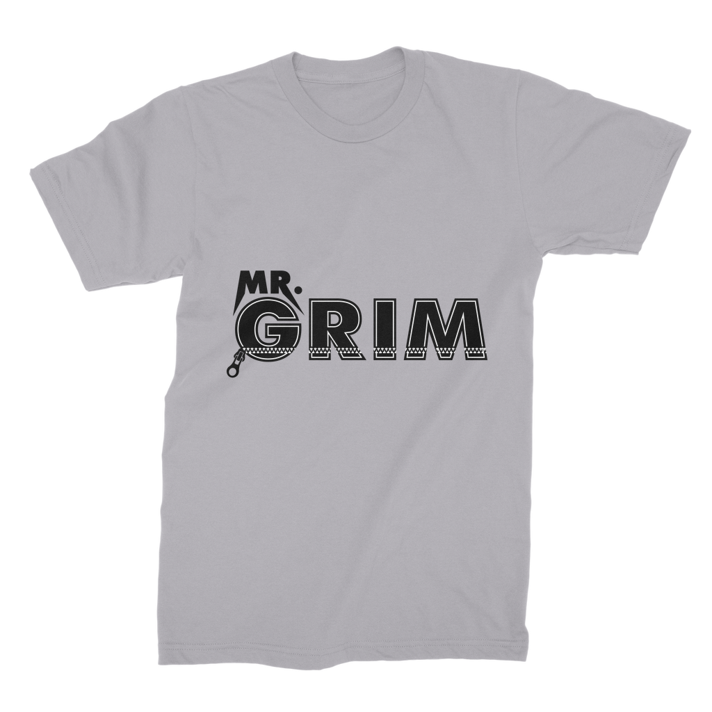 MR. Grim "Zipped Up" Premium Jersey Adult T-Shirt