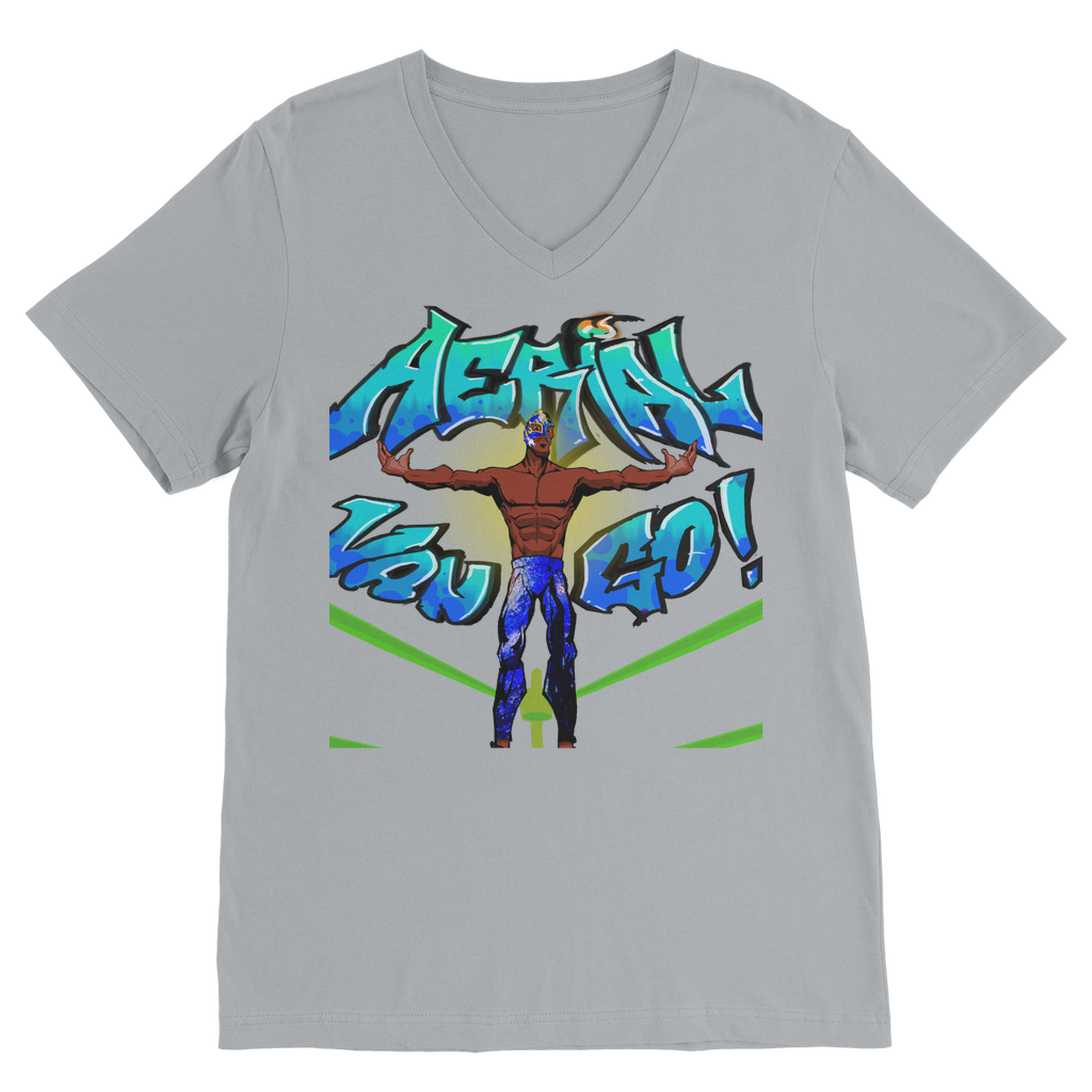 "Art Redeemer" - Aerial Van Go (USA) V Neck Tee