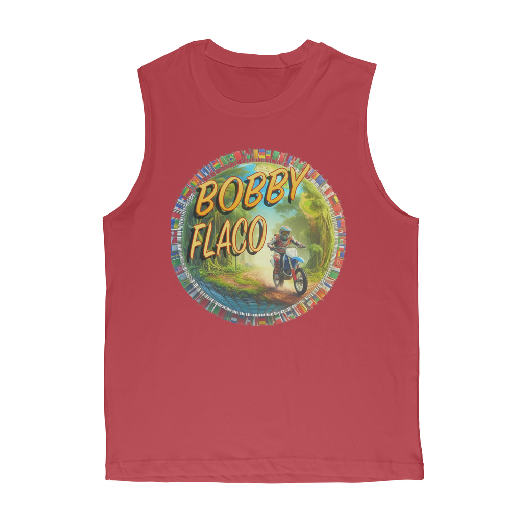 "Bike the World" Bobby Flaco - USaA Muscle Tank Top