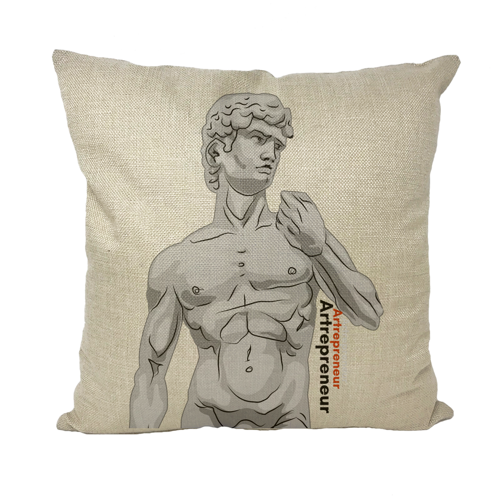 Aerial Van Go "Artrepreneur" (USA) Throw Pillow with Insert