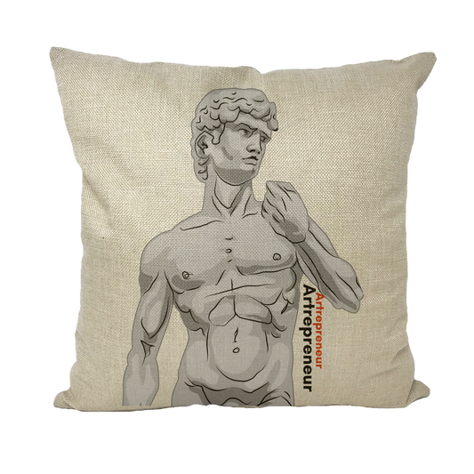 Aerial Van Go "Artrepreneur" (USA) Throw Pillow with Insert