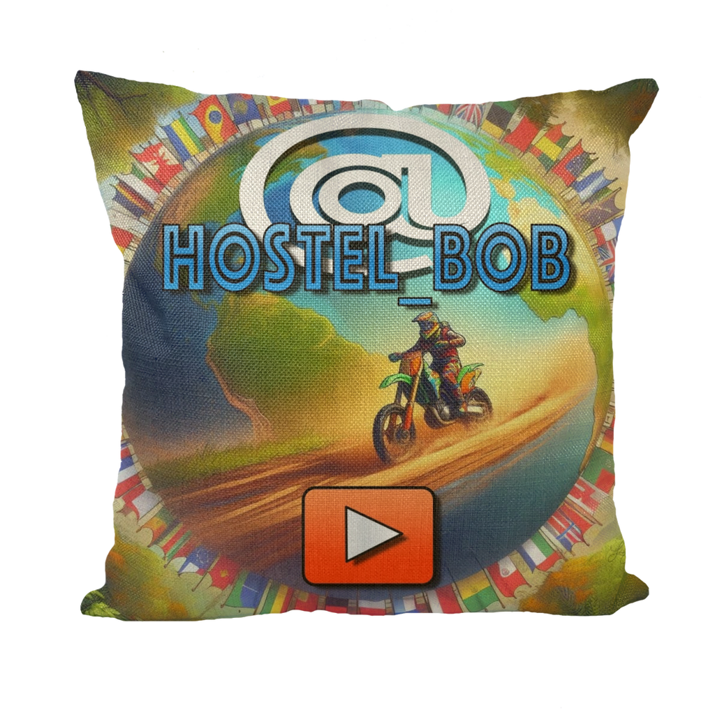"Hostel Bob" - Bobby Flaco - USA Throw Pillow with Insert