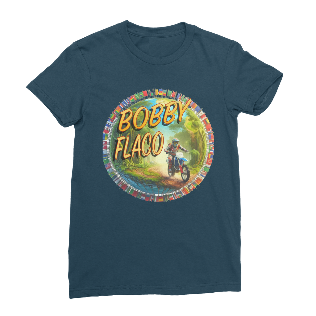 "Bike the World" Bobby Flaco - USaA Women's Wear T-Shirt