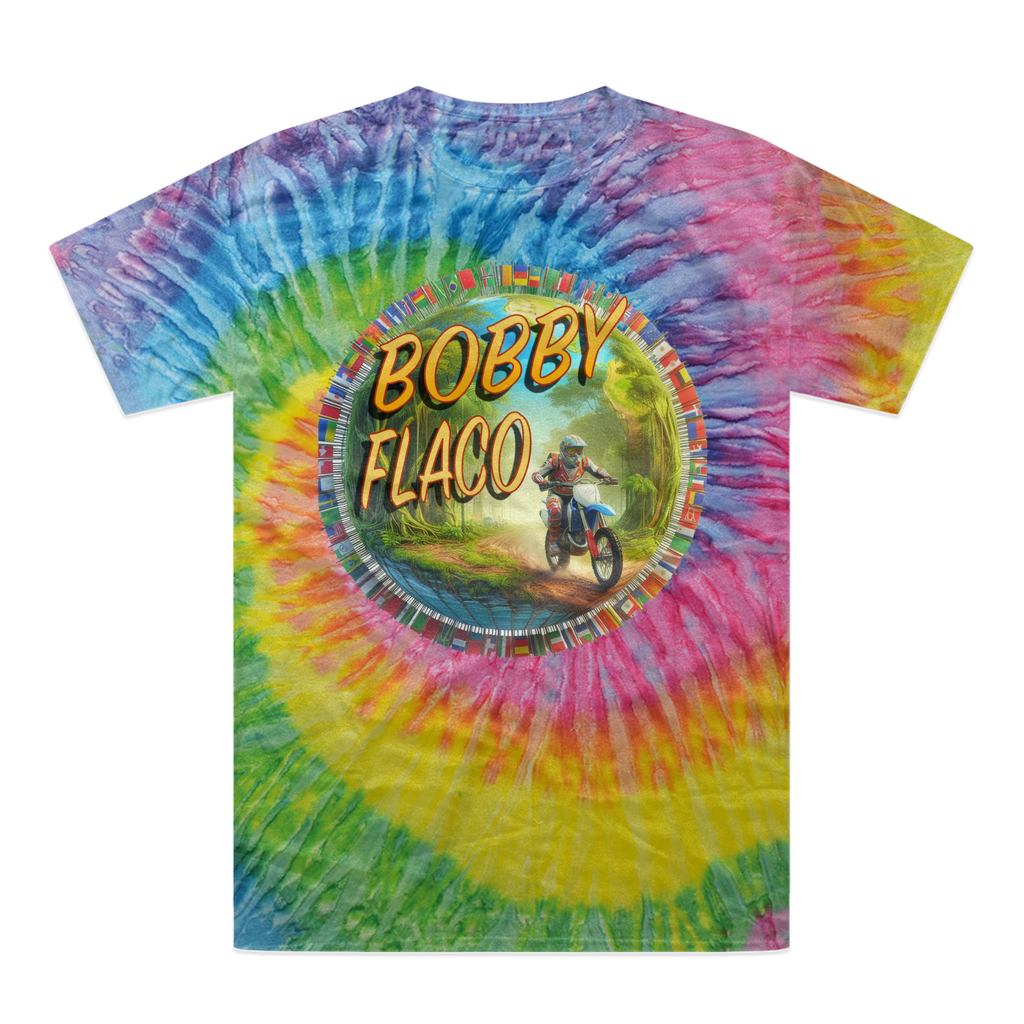 "Bike the World" Bobby Flaco - USaA Tie-Dye T-Shirt