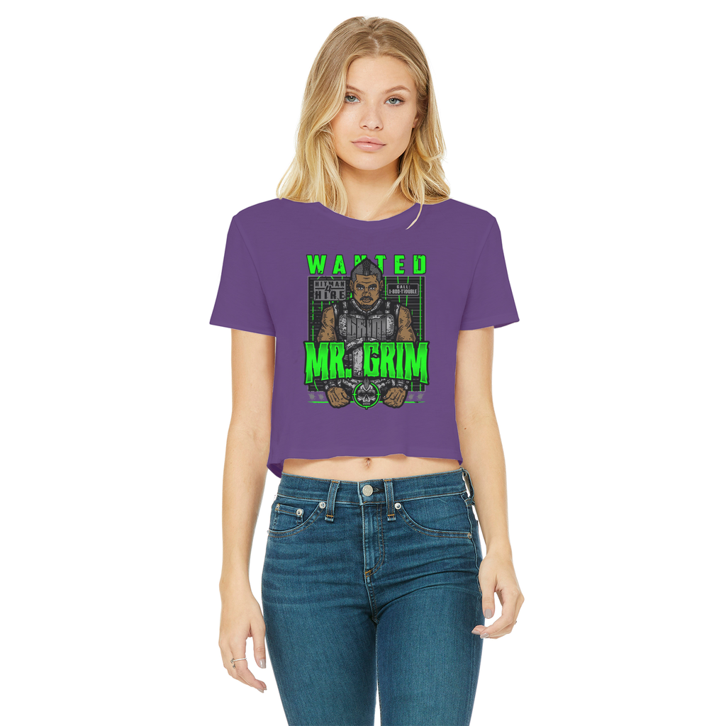 MR. Grim "Wanted" Women's Wear Crop Top