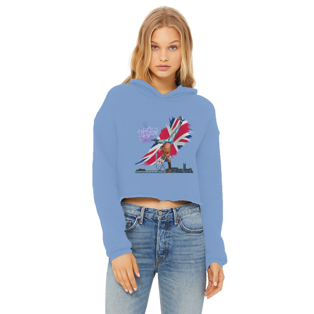 "Van Go to UK" - Aerial Van Go Women's Wear Crop Top Hoodie