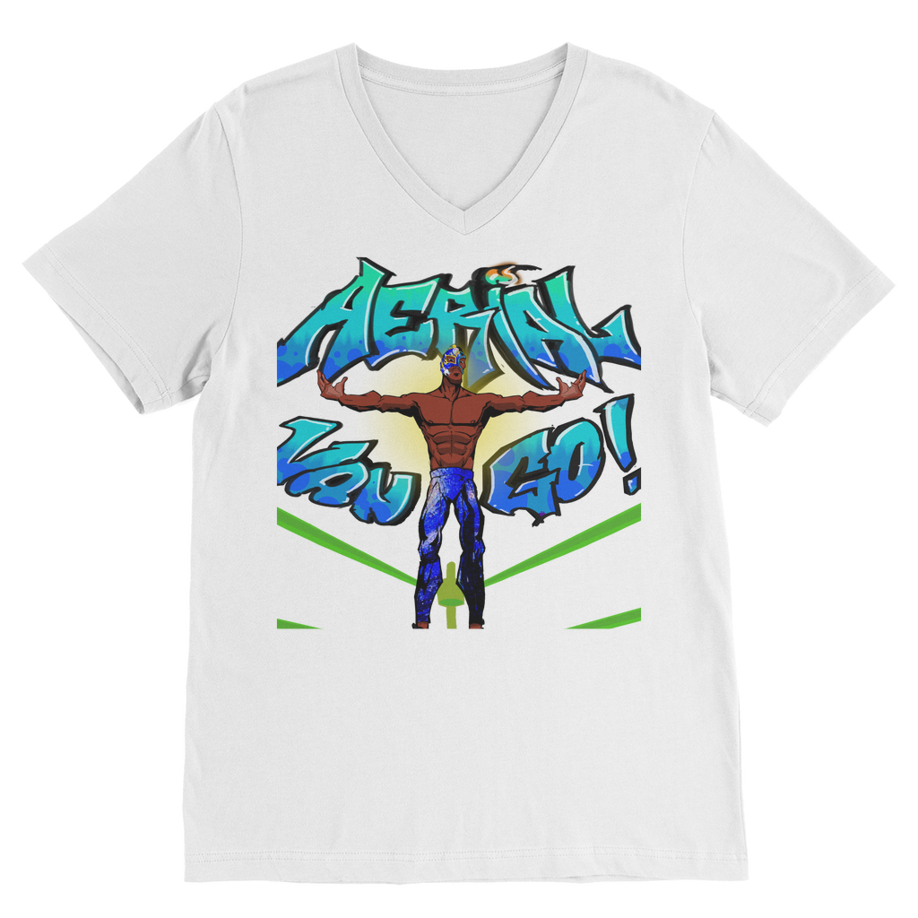 "Art Redeemer" - Aerial Van Go (USA) V Neck Tee